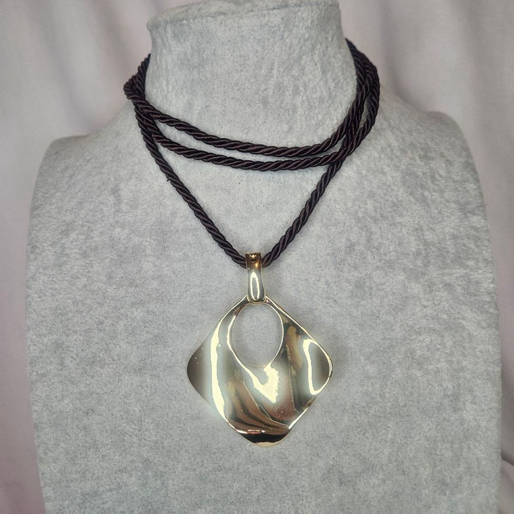 Premier Designs Good As Gold Rope Necklace NWT 35-40" Retail $49 Retired